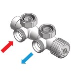 HOPA - TERM-SET, středový ventil (Z4) - Barva - Zlatá lesklá, Varianta - Levá RDTERMSETLZG