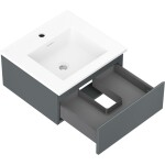 MEXEN/S - Orio koupelnová skříňka 50 cm s umyvadlem Otis, 1 šuplík, grafit mat/bílá mat 91A10-05023-1-BF66-W18M01