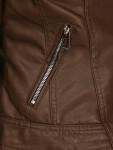Dámská hnědá kožená bunda ramones FashionStreet TY5541 XL