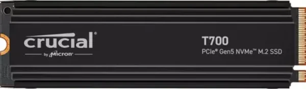 Crucial T700 Heatsink 4TB / M.2 SSD 2280 / PCIe 5.0 / 3D NAND TLC / R:12400MBs / W:11800MBs / 5y (CT4000T700SSD5)