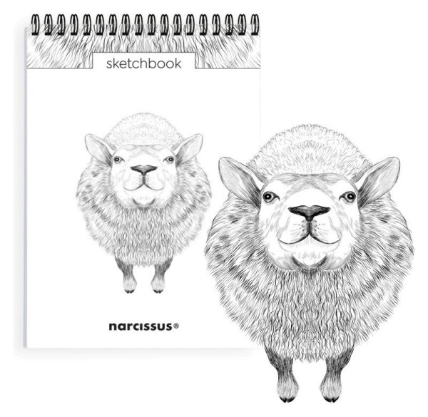 Skicovací spirálový notes A5 - Ovce