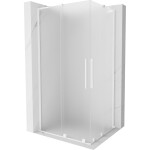MEXEN/S - Velar L Duo sprchový kout, posuvné dveře 100 x 90, dekor, bílá 871-100-090-02-33-20