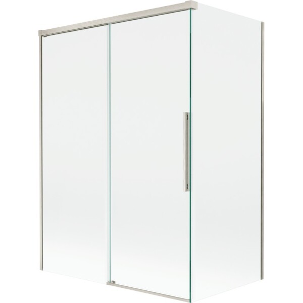 MEXEN/S - Rox vanová zástěna 2-křídlová posuvná 120 + 70 x 150, transparent, nikl kartáčovaný 8C9-120-070-97-00
