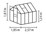 Polykarbonátový skleník – Vitavia Venus 5000, PC 6 mm, černý