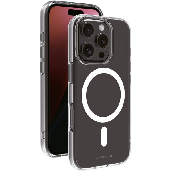 Vivanco MAG STEADY zadní kryt na mobil Apple iPhone 16 Pro transparentní 1552552, nepropustný vůči písku, odolné vůči stříkající vodě, prachotěsný 64230