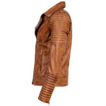 Dámská Kožená Bunda Křivák Brown Tiziana Lion Brixton Hnědá Velikost: 8XL