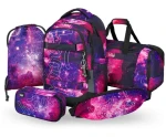 BAAGL SET 5 - Školní set Skate max Galaxy: batoh / penál / sáček / sportovní taška / ledvinka (A-35374)