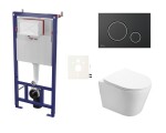 Cenově zvýhodněný závěsný WC set SAT do lehkých stěn / předstěnová montáž + WC SAT Infinitio SIKOSSIN78K SIKOSSIN78K