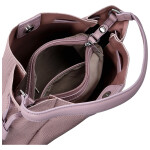 Módní dámská koženková kabelka na rameno Aminta, světle fialová