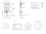 GEBERIT - Kombifix Set předstěnové instalace, klozetu Oudee a sedátka softclose, tlačítko Sigma20, bílá/bílá mat SANI15CA3145
