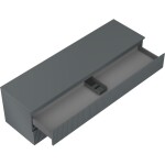 MEXEN/S - Rivel koupelnová skříňka pod umyvadlo 160 cm s deskou, 2 zásuvky, reliéf , grafit mat 91A20-16047-2-BFFC66