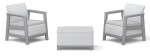 KETER SCANDI LINEA BALCONY - Ash grey/Storm grey