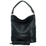 Trendy dámská koženková kabelka na rameno Sandipa, tmavě modrá