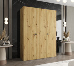 Šatní skříň Abi Parma 1 Rozměry: 150 cm, Pásky / úchyty: Kašmír, Barva korpusu + barva dveří: Dub artisan + Dub artisan