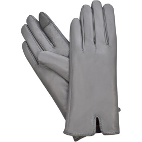 Semiline Dámské kožené antibakteriální rukavice Grey