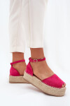 Dámské espadrilky na platformě s pletením fuchsie Selise 38