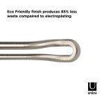 Stříbrná roztažitelná dvojitá garnýž 107-305 cm Umbra MIDNIGHT pro zatemňovací závěsy