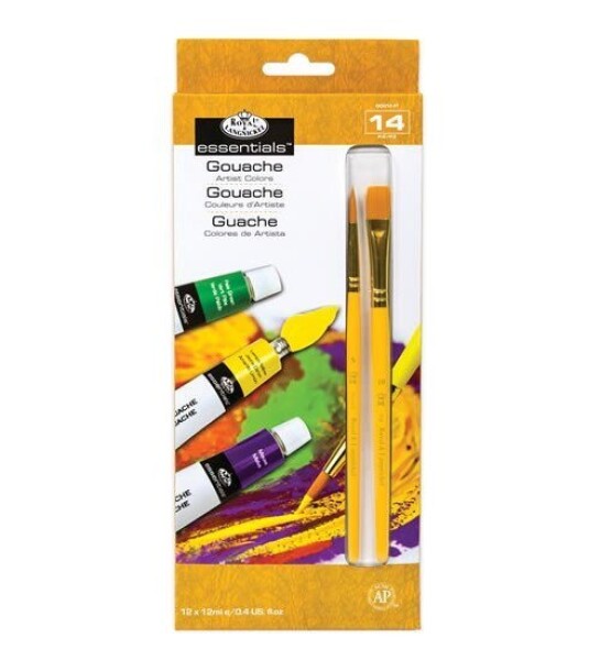 Royal & Langnickel Kvašové barvy ARTIST 12x12ml + 2 štětce