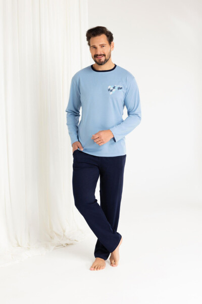 PÁNSKÉ PYŽAMO 484 J/25 modrá M