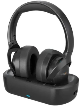 Technaxx TX-350 černá / Bezdrátová sluchátka k TV / Bluetooth 5.4 / mikrofon / dosah 10 m / 30 h (5335)