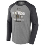 Fanatics Pánské tričko Vegas Golden Knights 2023 Stanley Cup Champions Shootout Long Sleeve Tri-Blend Raglan Velikost: