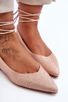 Dámské baleríny s ozdobnými čepicemi bežové Jange 37