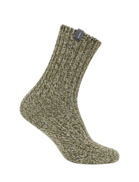 Unisex merino ponožky ICEBREAKER U Ski Lodge Crew, Loden/Lichen/Chalk velikost: 36-42 (SM)