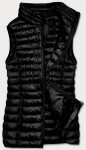 Krátká černá dámská prošívaná vesta (5M702-392) černá XL (42)