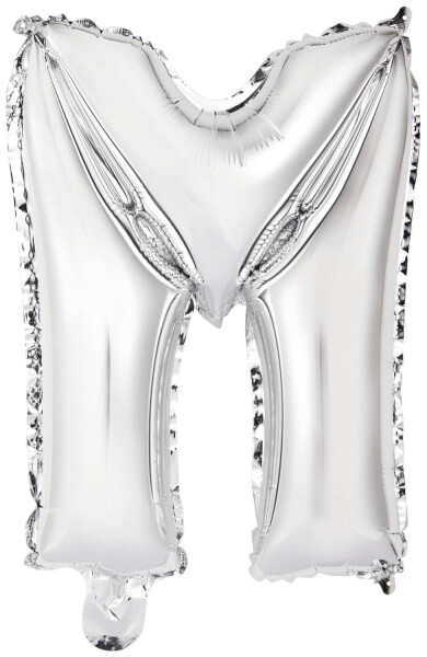 Písmeno M stříbrný balónek 40 cm Písmeno M stříbrný balónek 40 cm