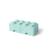 LEGO úložný box šuplíky aqua