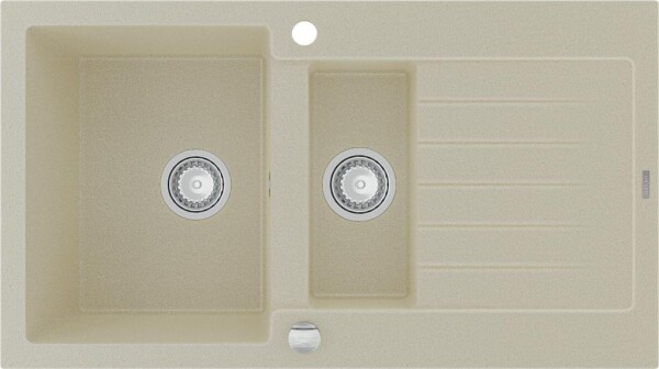 MEXEN - Matias granitový dřez s malým odkapávačem 900x505 mm, béžový 6502901505-69