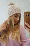 Fleecová čepice Waleria K307 light beige UNI
