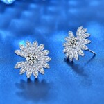 Royal Fashion stříbrné náušnice HA-XEA002-SILVER-MOISSANITE