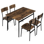 Jídelní set s 4 židlemi, 110x70x76cm, mdf, old wood, AUT-O2155 OLW