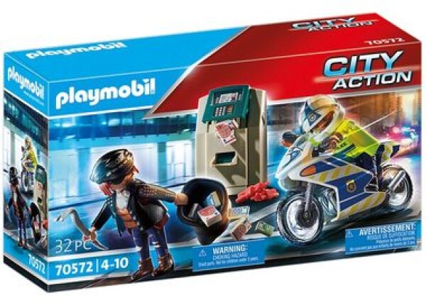 Playmobil City Action 70572 Policejní motorka: Pronásledování lupiče / od 4 let (70572-PL)