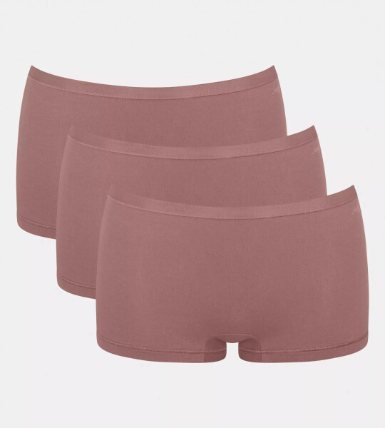 Dámské kalhotky GO Daily Cotton Short 3P - BROWN - sv. hnědé 1141 - SLOGGI BROWN M