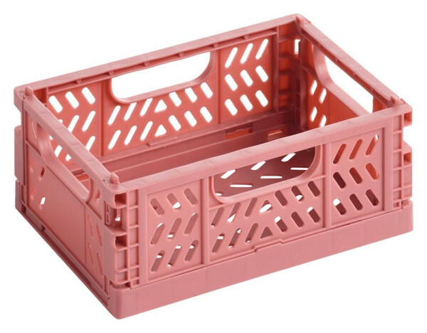 APLI úložný box - tříbarevný, korálově růžová základna