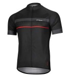 Pánský cyklistický dres DREAM 3.0, černá/červená, velikost XXL (elastický materiál SuperDryntex, přední dlouhý zip)