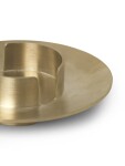 Ferm Living Mosazný svícen Block Brass 11 cm, zlatá barva, kov