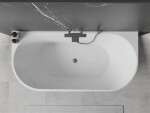 MEXEN - OVAL volně stojící vana 180x80, bílá/černá bez krytky přepadu a zátky 52671808075-SS