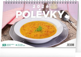 Stolní kalendář 2026 NOTIQUE - Polévky, 23,1 x 14,5 cm
