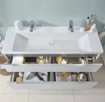 VILLEROY & BOCH - Subway 3.0 Dvojumyvadlo 1300x475 mm, bez přepadu, otvory pro baterie, CeramicPlus, alpská bílá 4A70D1R1