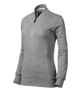 Bomber mikina dámská tmavě šedý melír 2XL