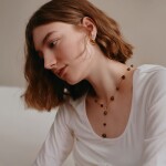 Náušnice s tygřím okem Jacina - autorská kolekce, Zlatá