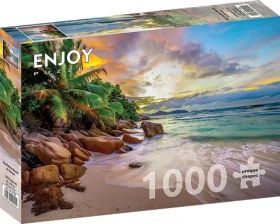 ENJOY Puzzle Seychelské pláže při západu slunce