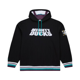 Mitchell & Ness Pánská mikina Anaheim Ducks NHL Playmaker Fleece Hoodie Vintage Logo Velikost: L