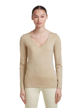 Dámské merino triko dlouhý rukáv ICEBREAKER Wmns Merino 200 Oasis LS V Neck, Bay Heather velikost: M