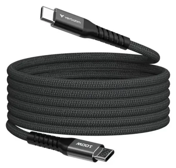 Verbatim Sync Charge Magnetický USB-C kabel 1.2m černá / USB-C(M) / USB-C(M) / 100 W / PD QC 3.0 (31863)