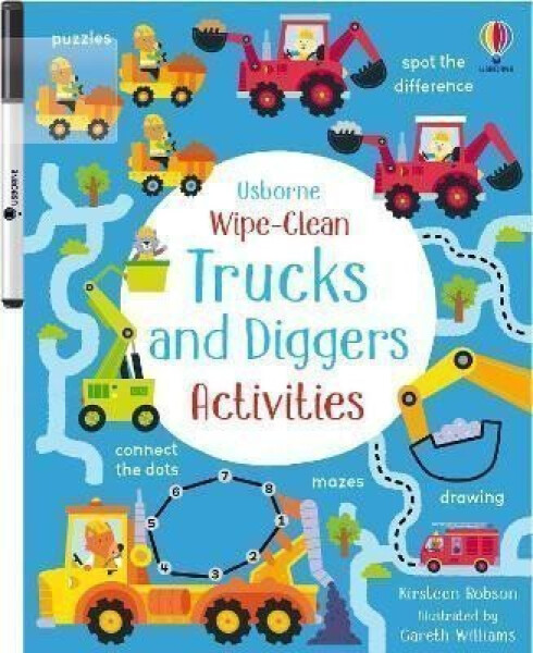 Wipe-Clean Trucks and Diggers Activities - Gareth Williams