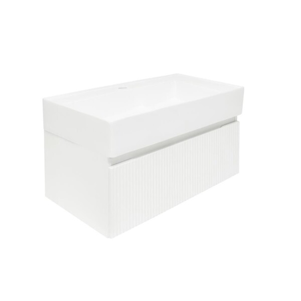 Koupelnová skříňka s umyvadlem SAT Evolution 78x30x44,8 cm bílá mat SATEVO80WMU2 SATEVO80WMU2